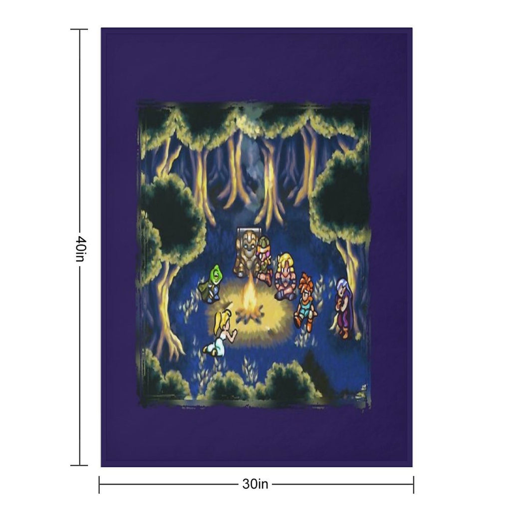 Chrono Trigger Camping Scene Compact Throw Blanket