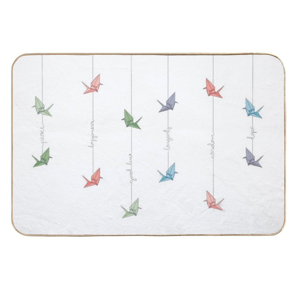 All I Wish for You - Tsuru's Symbolism  Multi-Purpose Bath Mat