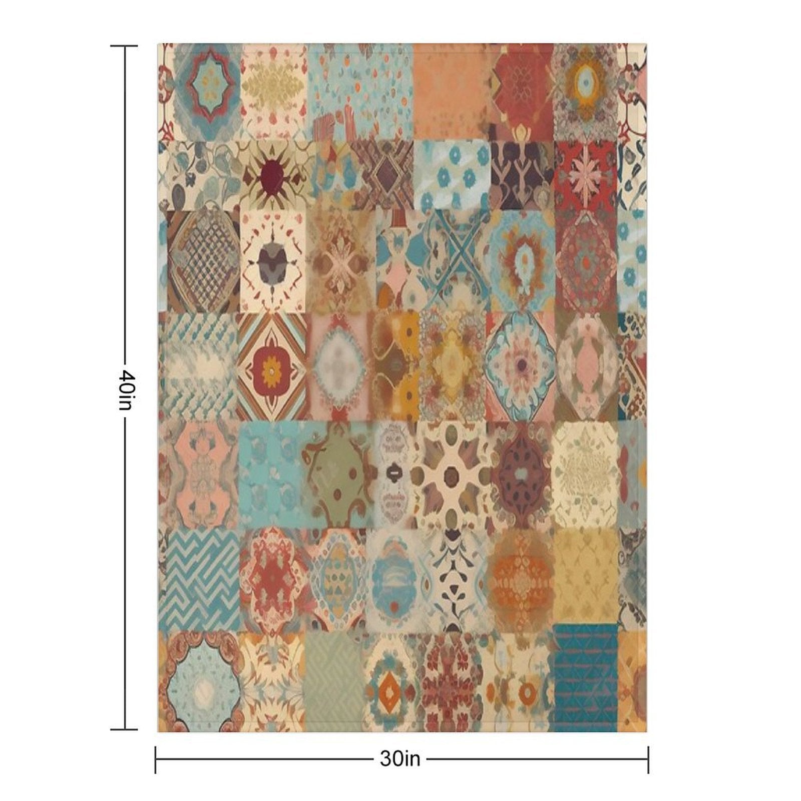 Bohemian Patchwork Style Multi-functional Throw Blanket