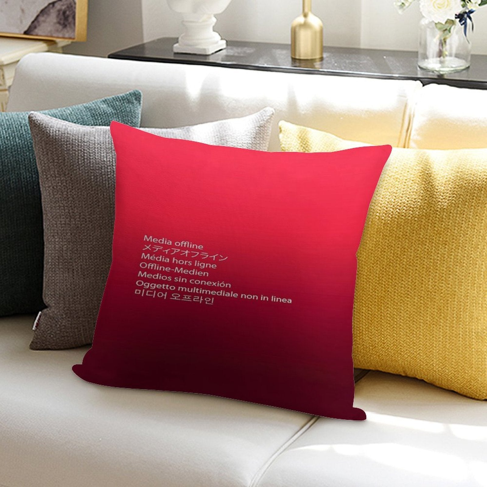 Media Offline Adobe Premiere Pro Soft Shrink-Resistant Throw Pillow