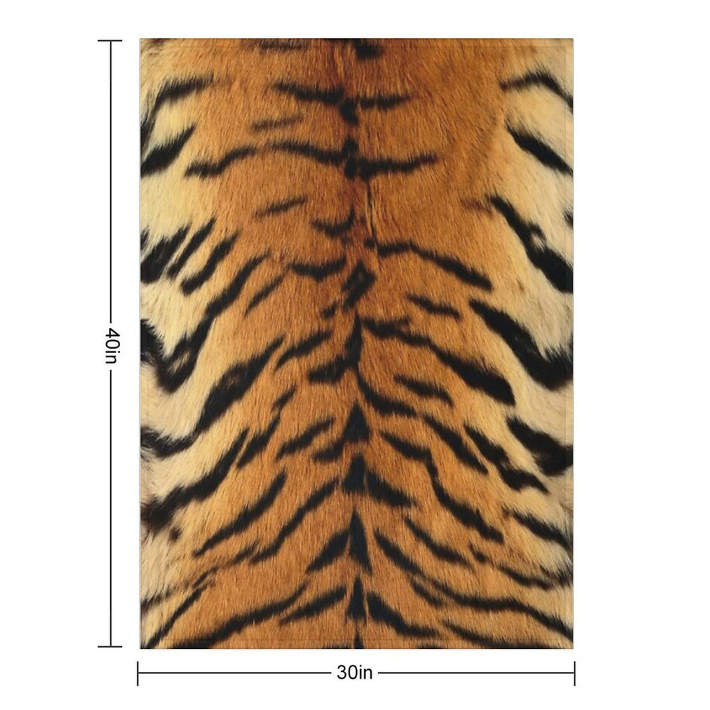Tiger Fur Texture Durable Throw Blanket