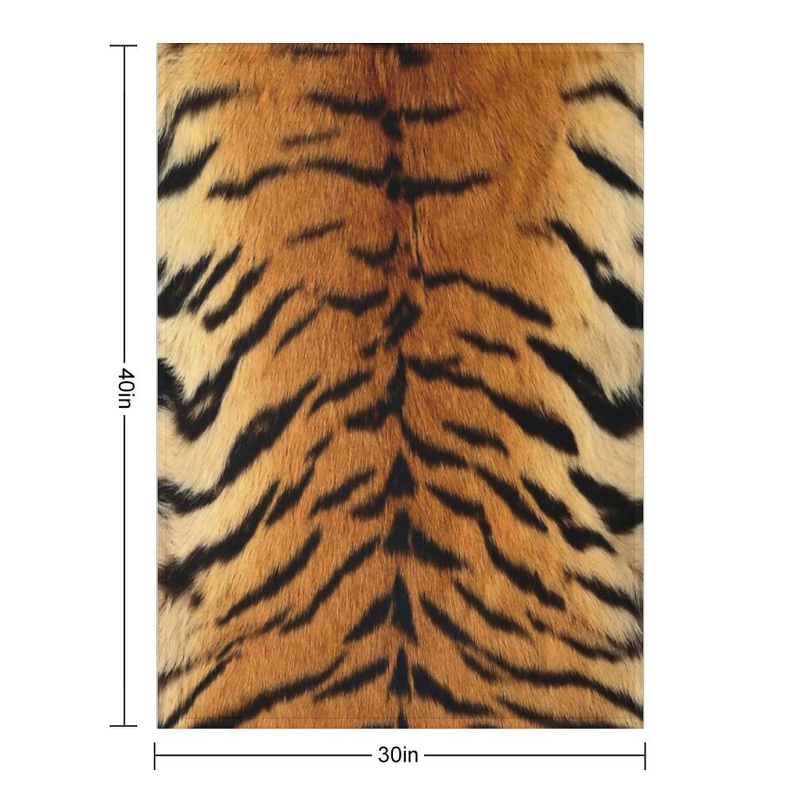 Tiger Fur Texture Durable Throw Blanket