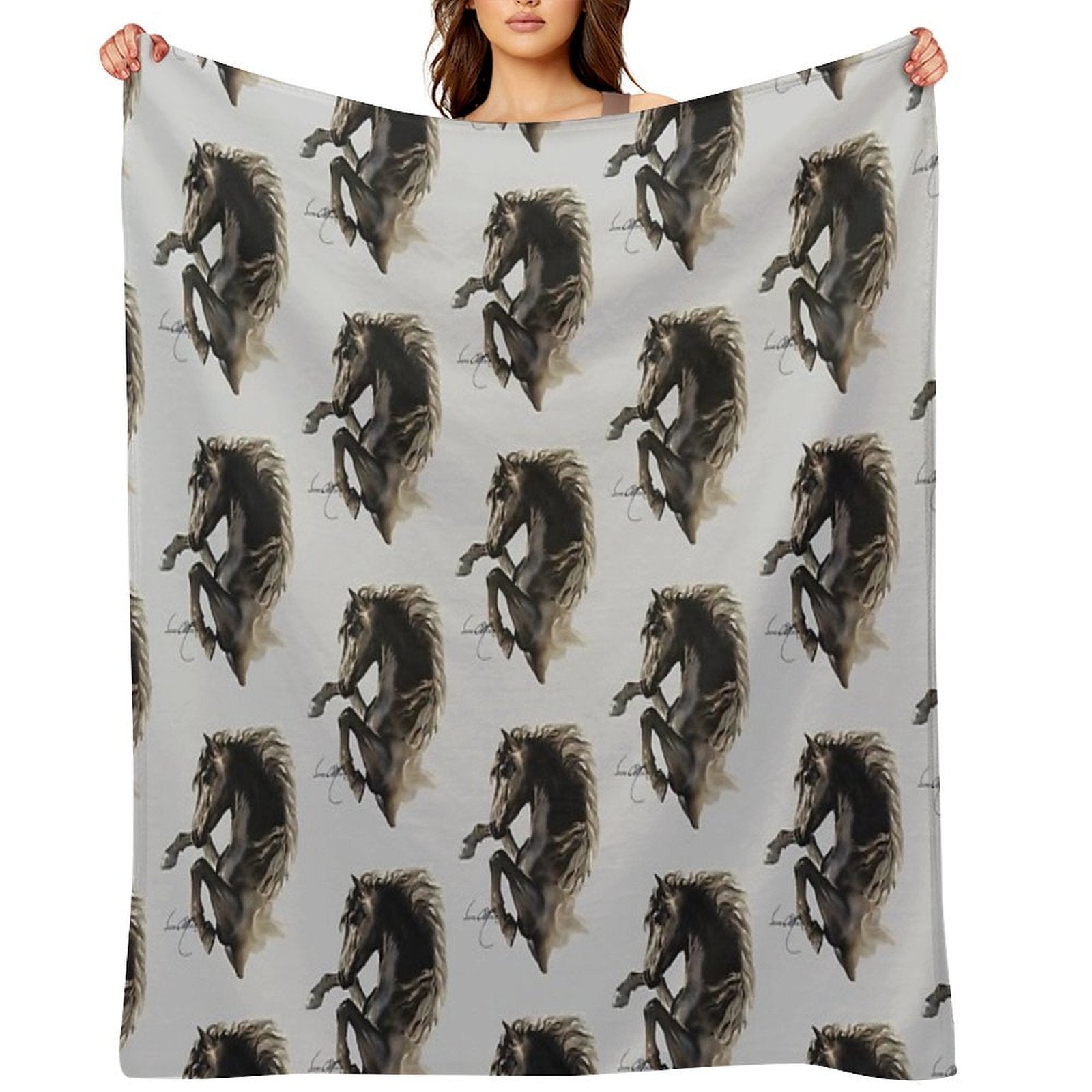 Black Fury (Cut-Out) Multi-functional Throw Blanket