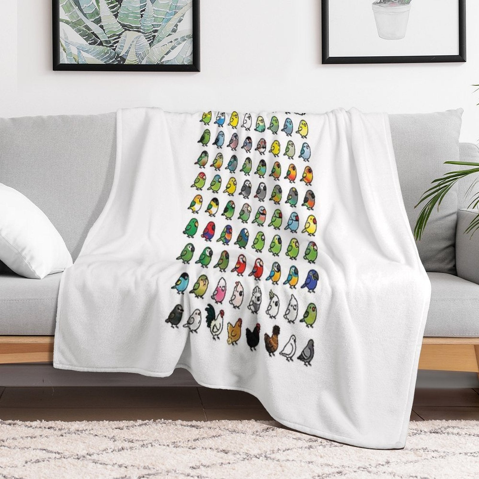Everybirdy Collection Gift-ready Throw Blanket