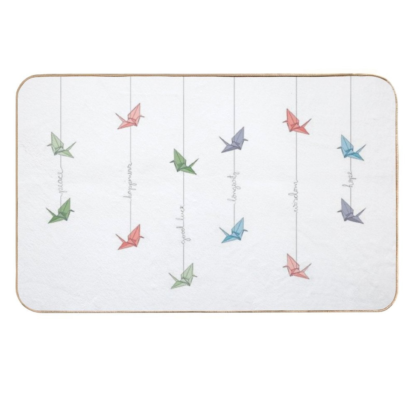 All I Wish for You - Tsuru's Symbolism  Multi-Purpose Bath Mat