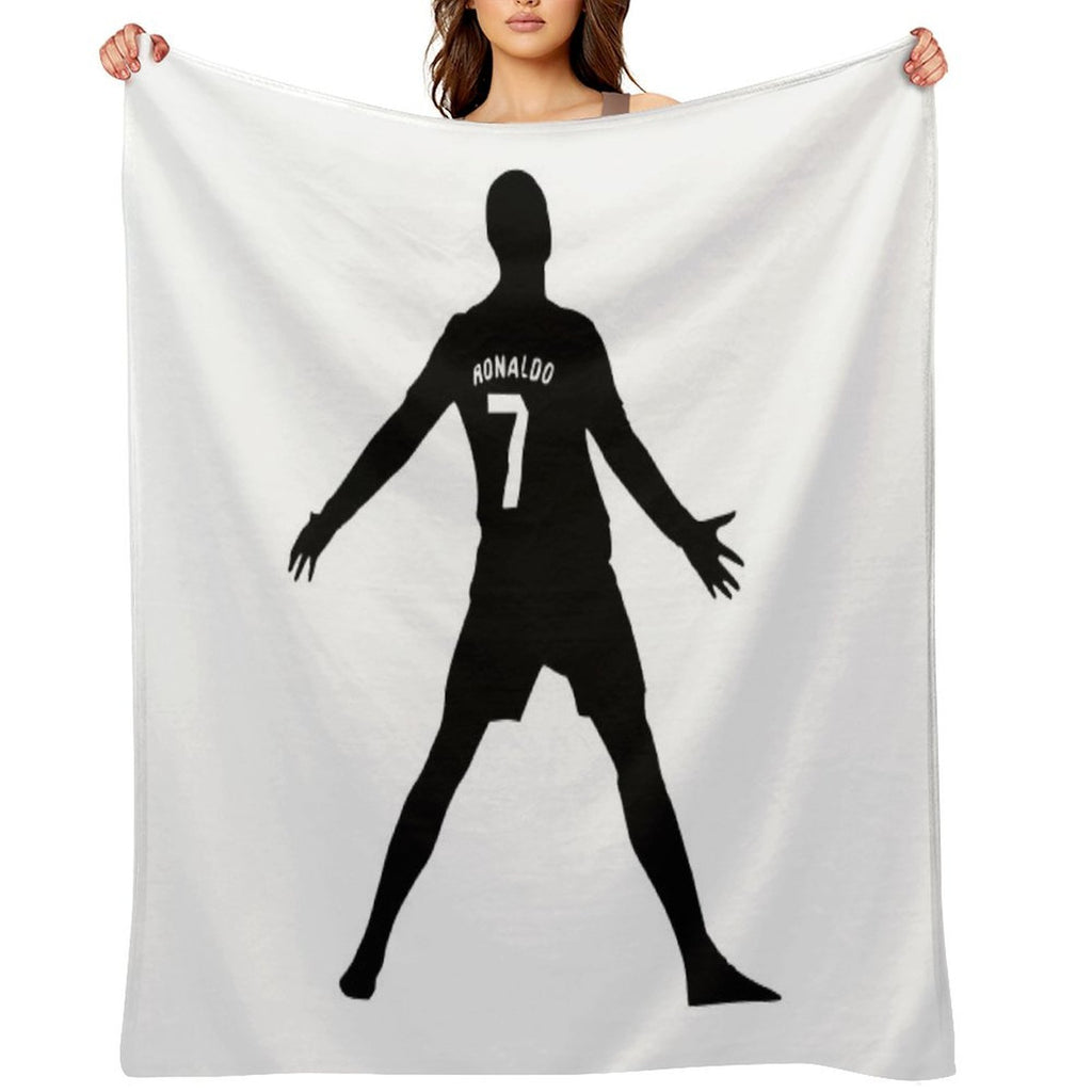 Christiano Ronaldo  CR7  Shadow Design Machine-washable Throw Blanket