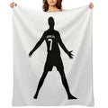 Christiano Ronaldo  CR7  Shadow Design Machine-washable Throw Blanket