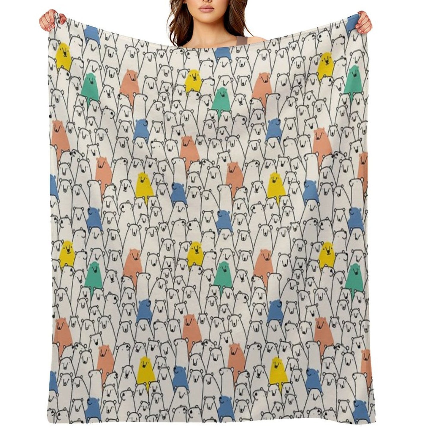 Bears Pattern Gift-ready Throw Blanket