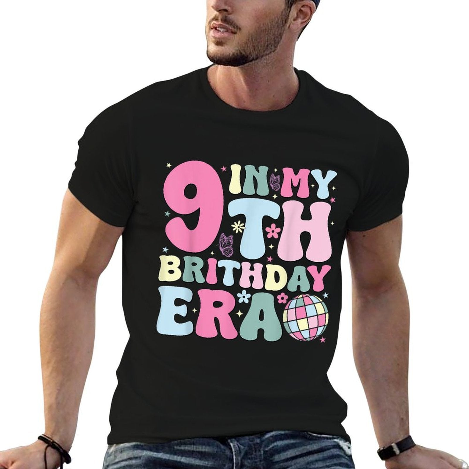 In My 9th Birthday Era Nine Bday 9 Year Old Birthday Girl  Eco-friendly Material T-Shirt