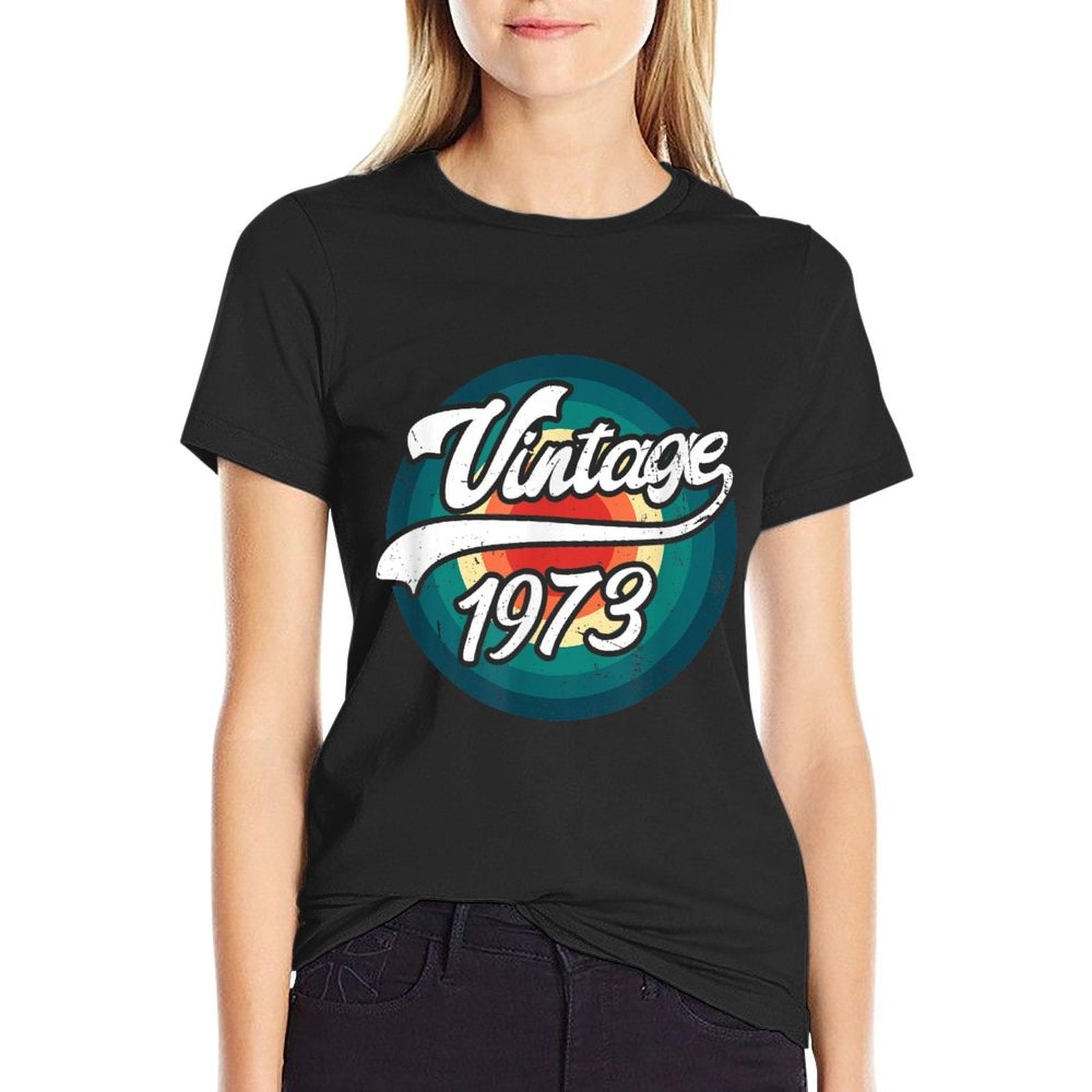Vintage 1973 Birthday 50 Years Old 50th Birthday Decoration  Trendy Pattern T-Shirt