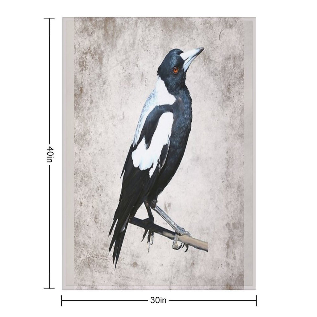 Australian Magpie Lightweight Throw Blanket