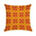 1970s Burnt Orange Retro Design Soft Decorative Cover Throw Pillow