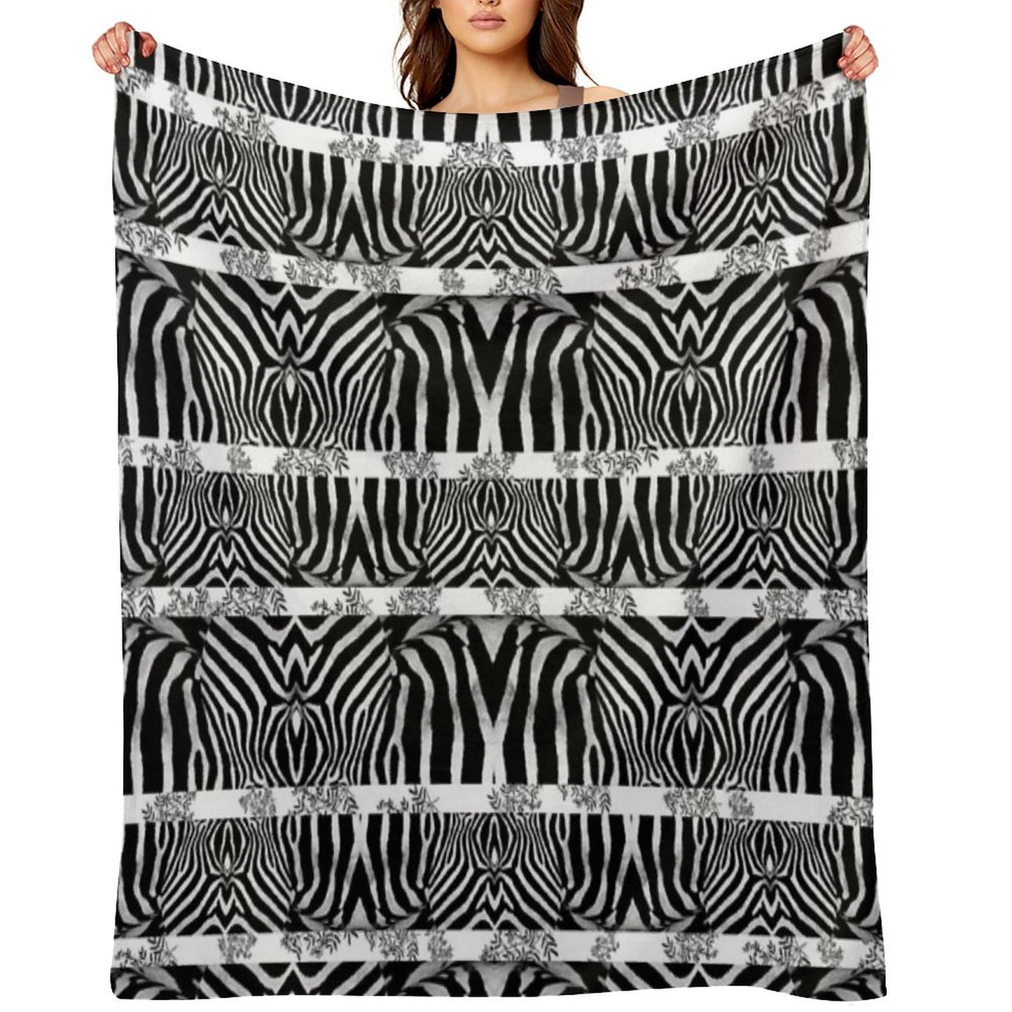 Zebra Stripes Pattern Sustainable Throw Blanket