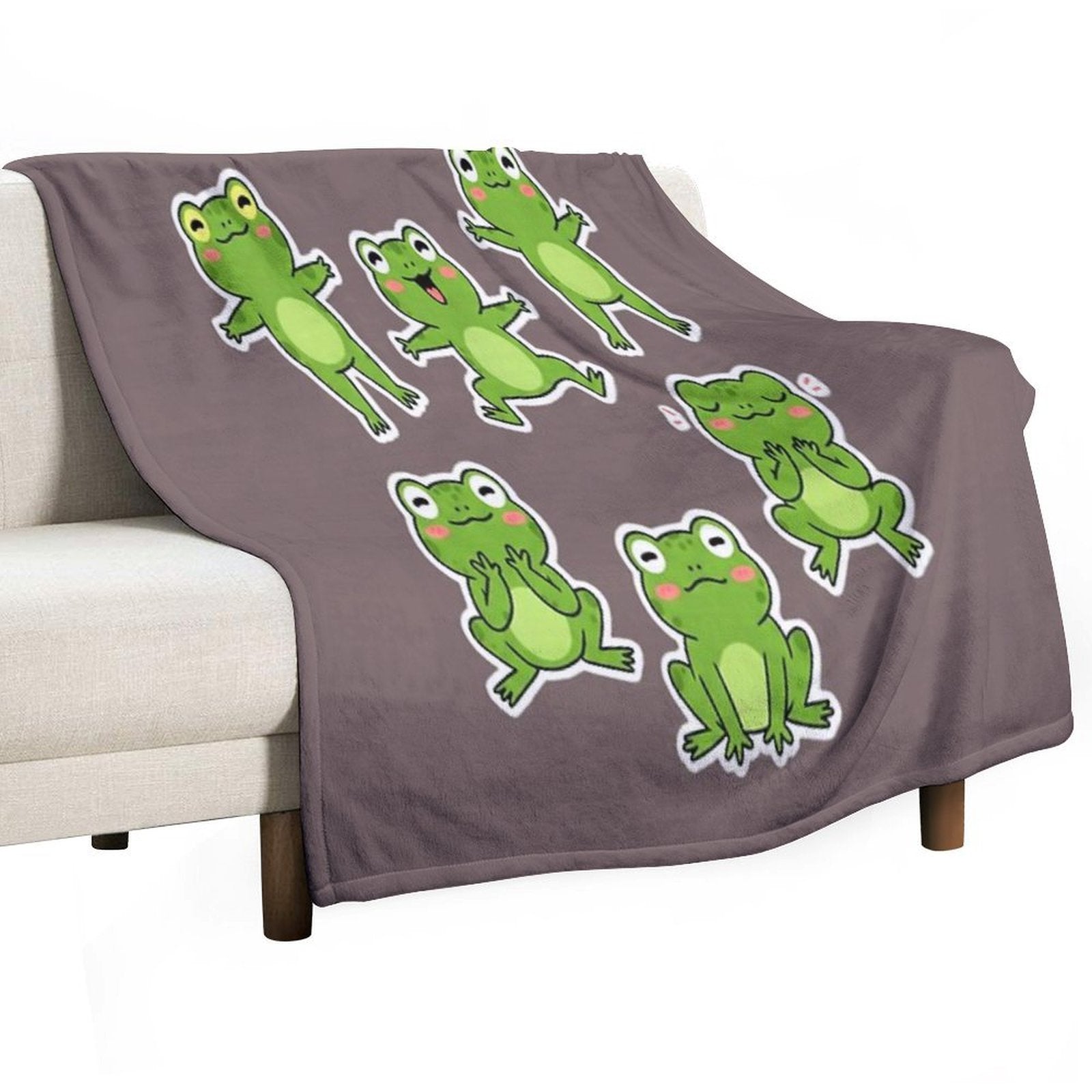 Dancing Frog Frog, Frogs, Dancing, Dance, Dancer, Music, Meme, Musician, Band, Rock, Metal, Vintage, Retro Travel-friendly Throw Blanket
