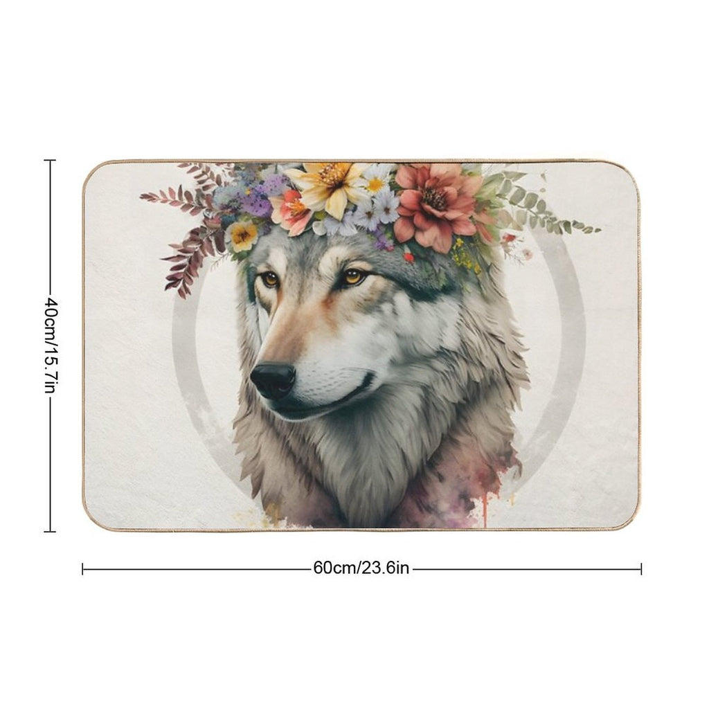 Shadowed Wolf's Stealth  Long-Lasting Bath Mat