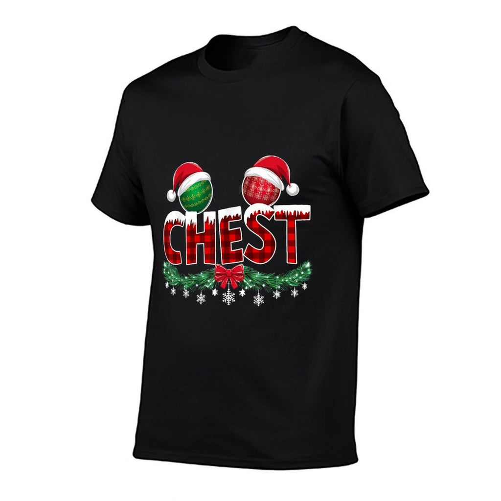 Chest Nuts Christmas T Matching Couple Chestnuts Chest  Stretchy T-Shirt