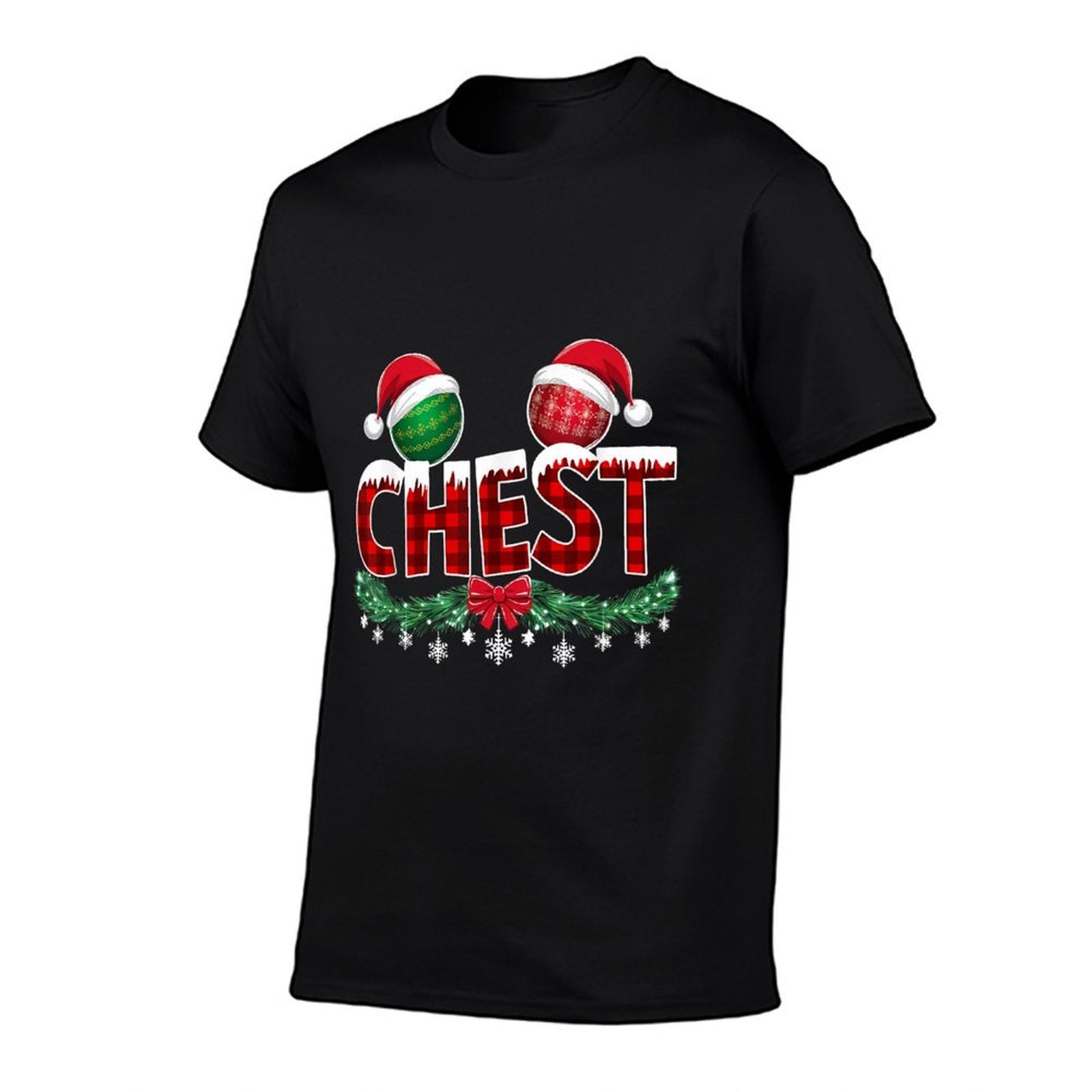 Chest Nuts Christmas T Matching Couple Chestnuts Chest  Stretchy T-Shirt
