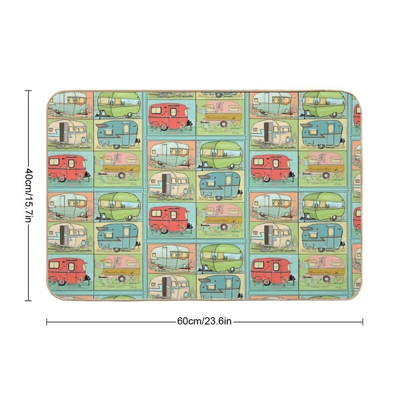 Camping Glamping in Vintage Trailers!  Toxin-Free Bath Mat