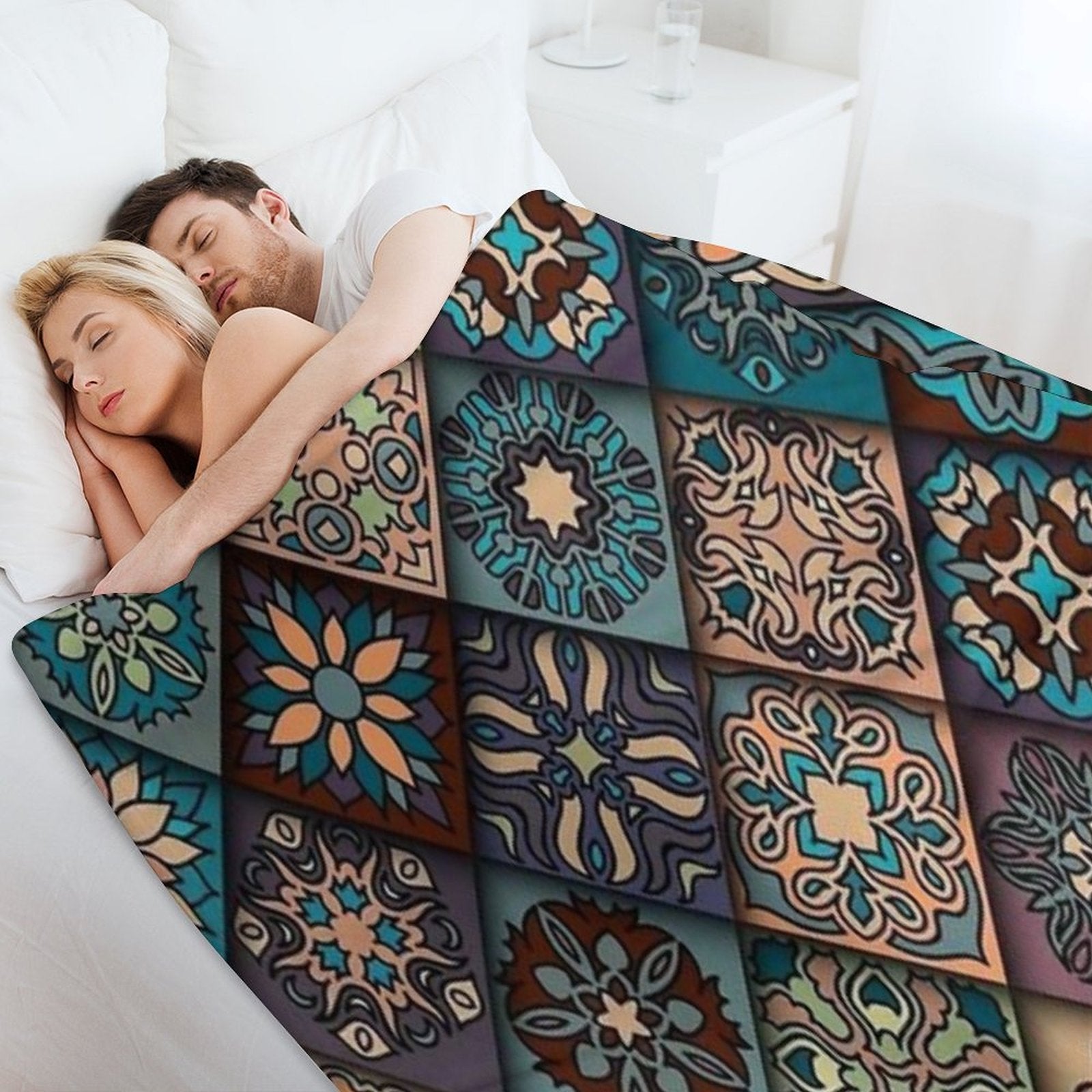 Abstract Style Velvety-soft Throw Blanket