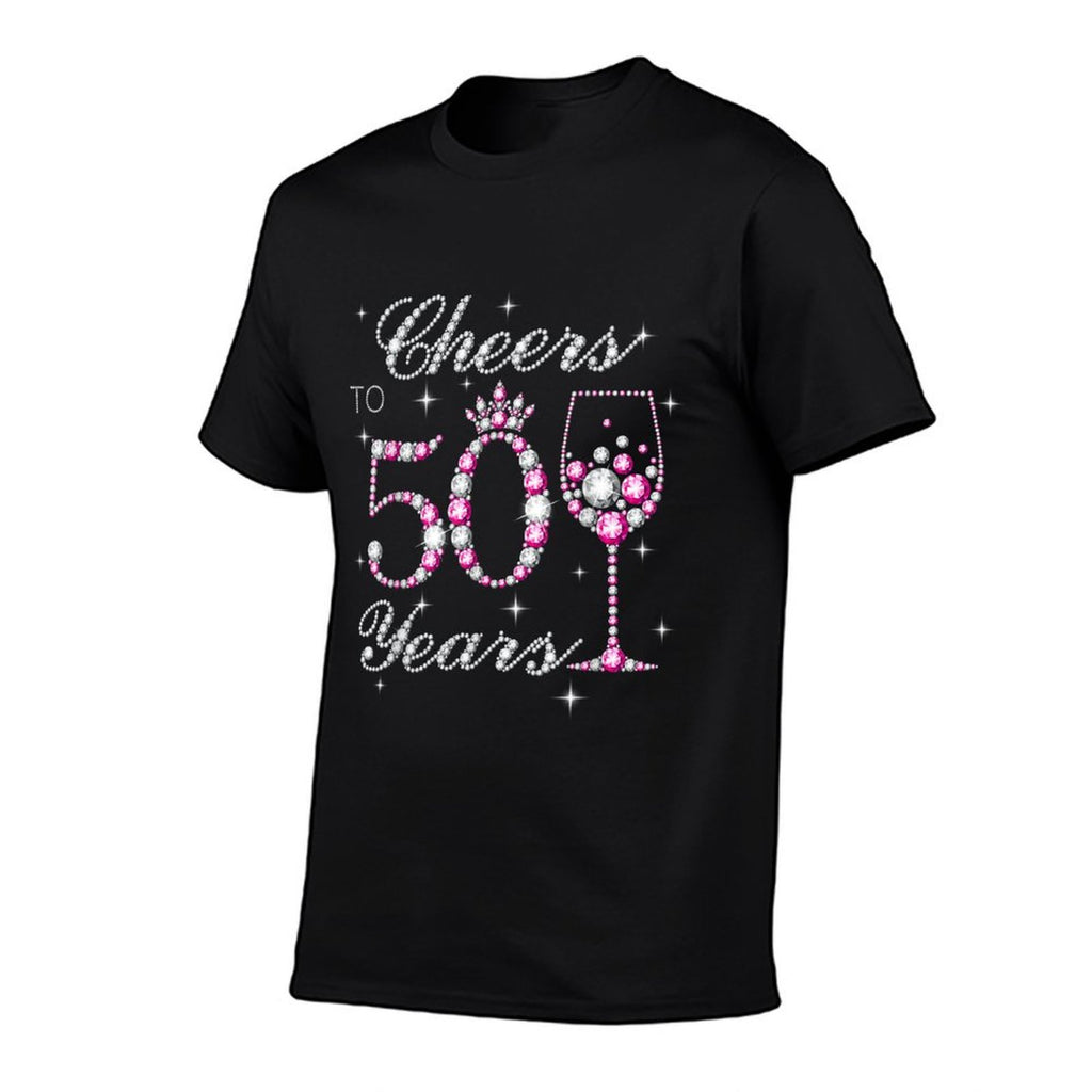 Cheers to 50 Years 50th Birthday Outfit, Born in 1970  Rolled Sleeves T-Shirt