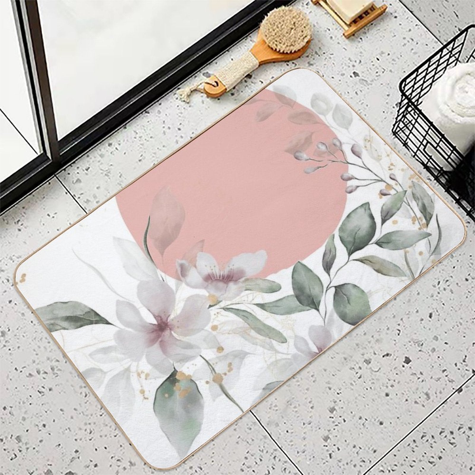 Romantic Flowers  Long-Lasting Bath Mat