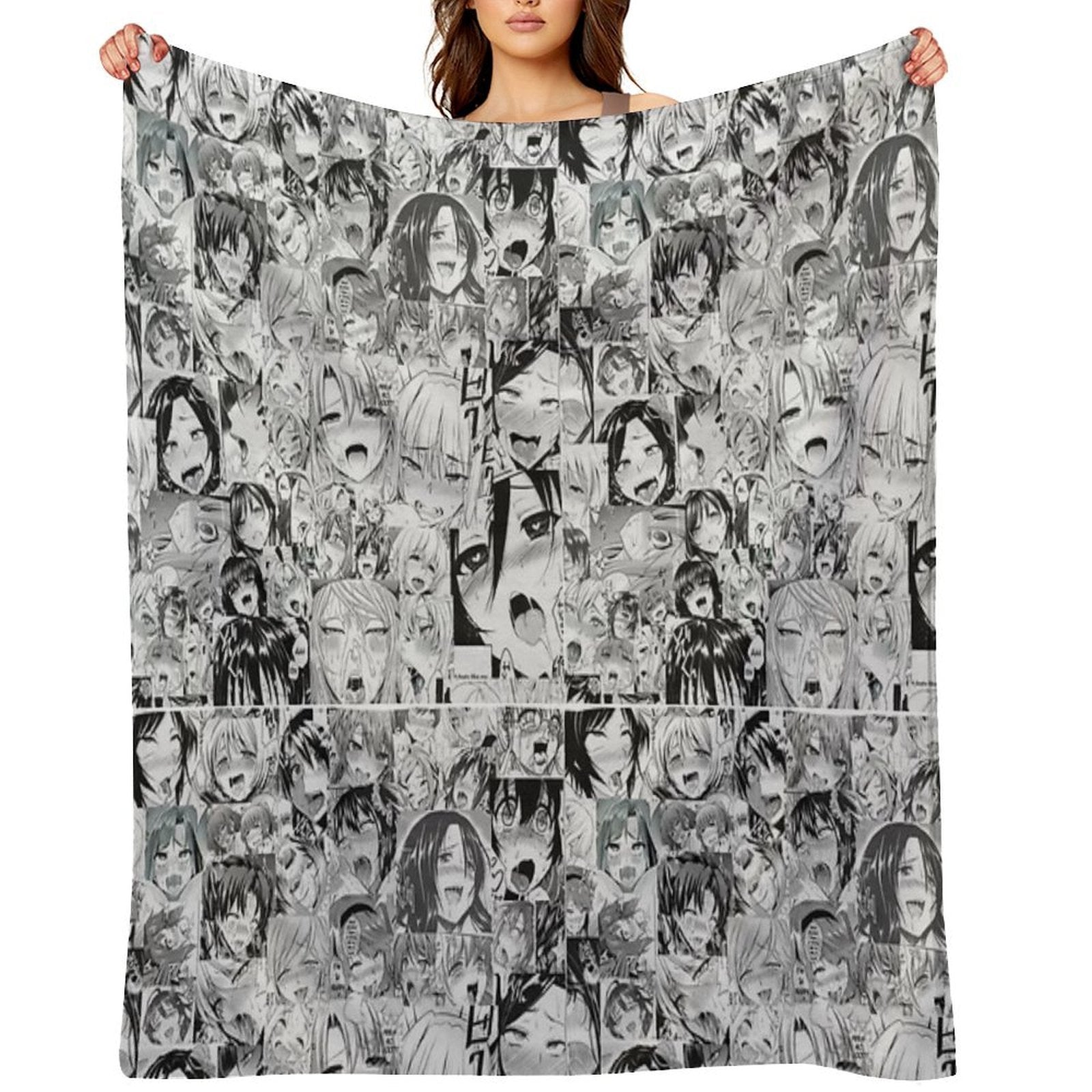 Aygo Hentai Anime Face Plush Throw Blanket