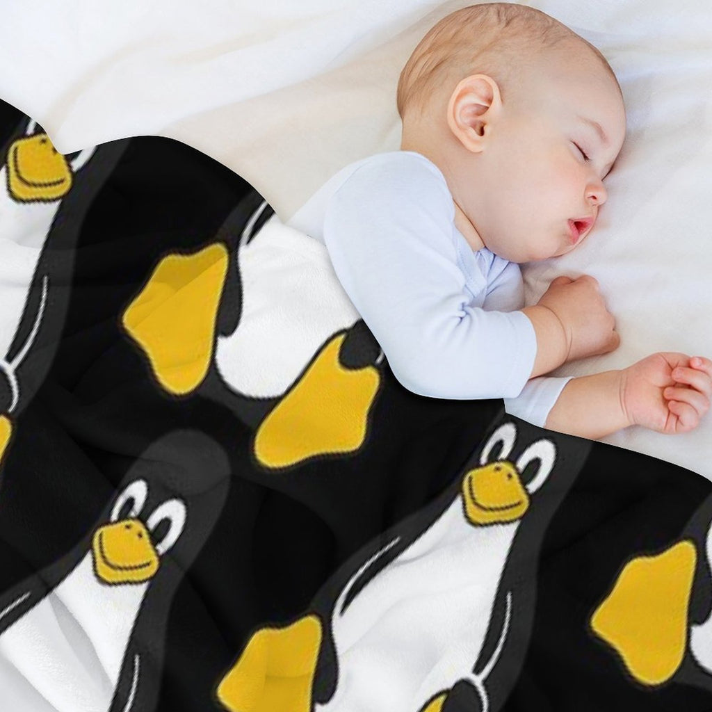 Linux Tux Durable Throw Blanket