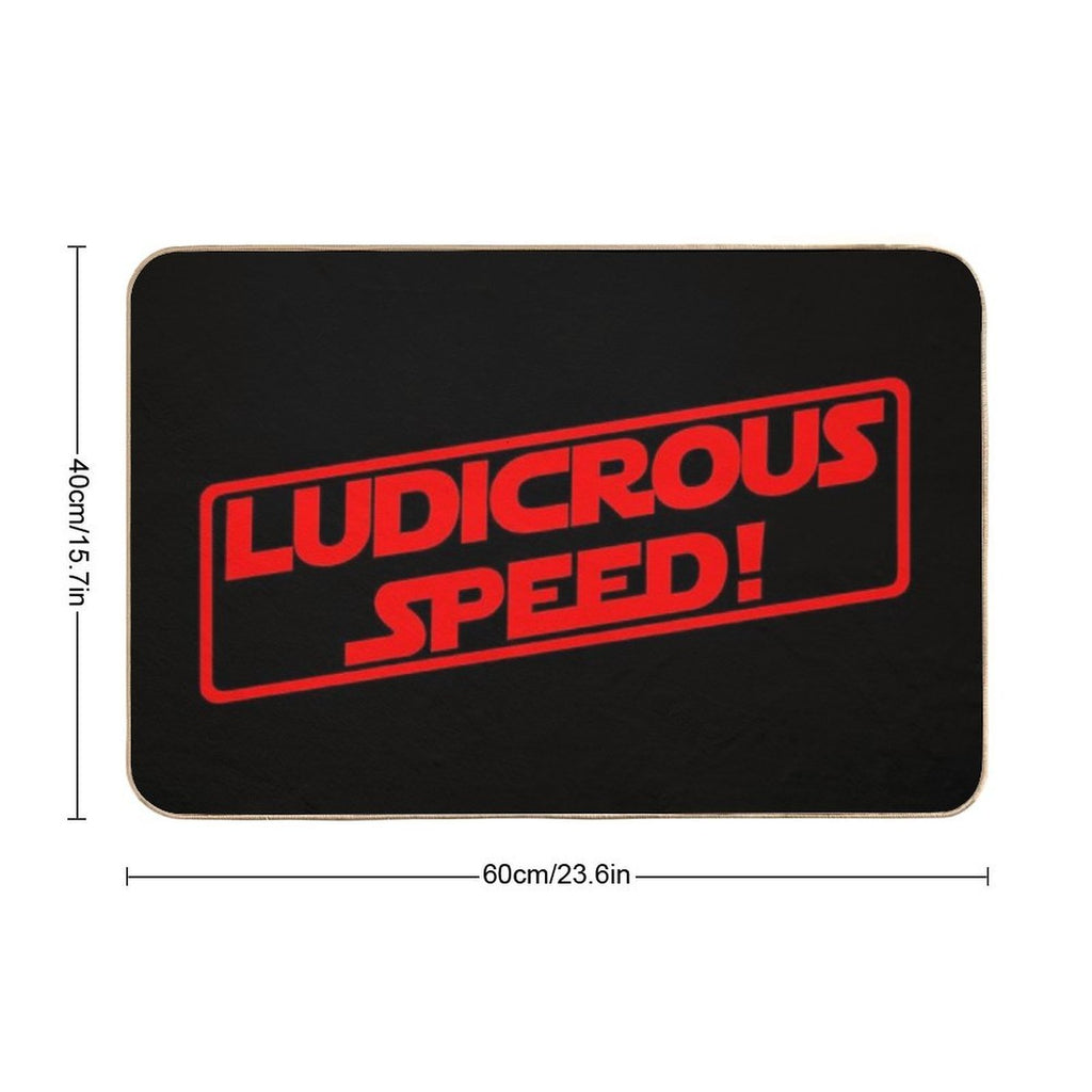 Ludicrous Speed! (Red Version)  Versatile Bath Mat
