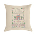 A Crack Home - Cross Stitch Embroidery Soft Luxury Feel Throw Pillow