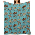 H Is for Hyena Machine-washable Throw Blanket