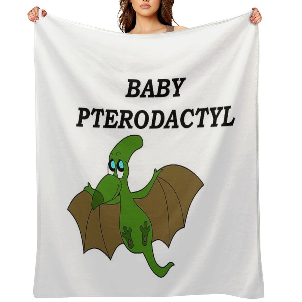 Baby Pterodactyl Wrinkle-free Throw Blanket
