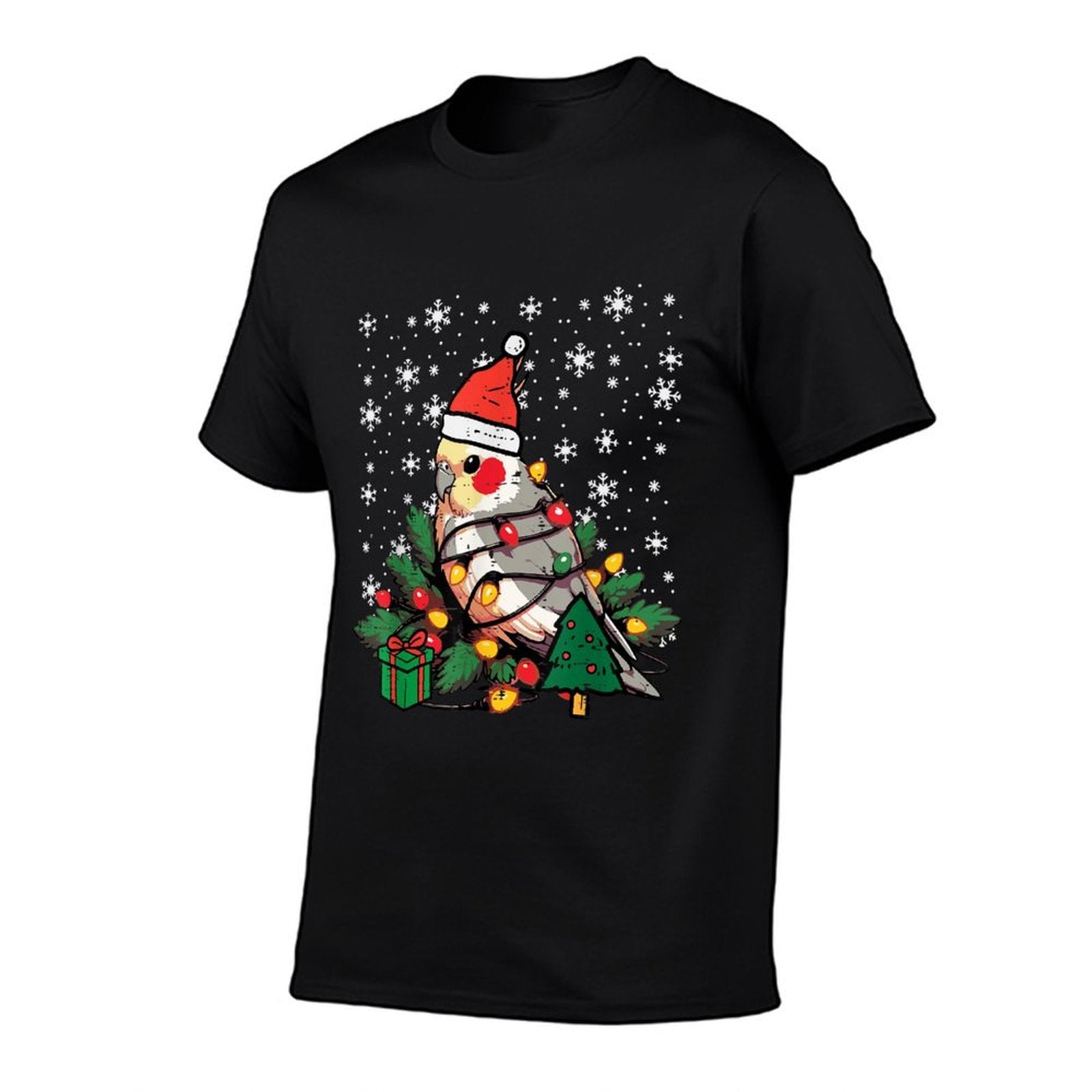 Christmas Bird Cockatiel Xmas Weiro Quarrion Men Women Kids  Heathered Texture T-Shirt