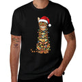 Bengal Cat Christmas Tree Cute Santa Hat Lover  Graphic-printed T-Shirt