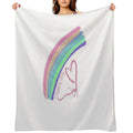 Child's Joy - Colorful Rainbow And Heart Easy Care Throw Blanket