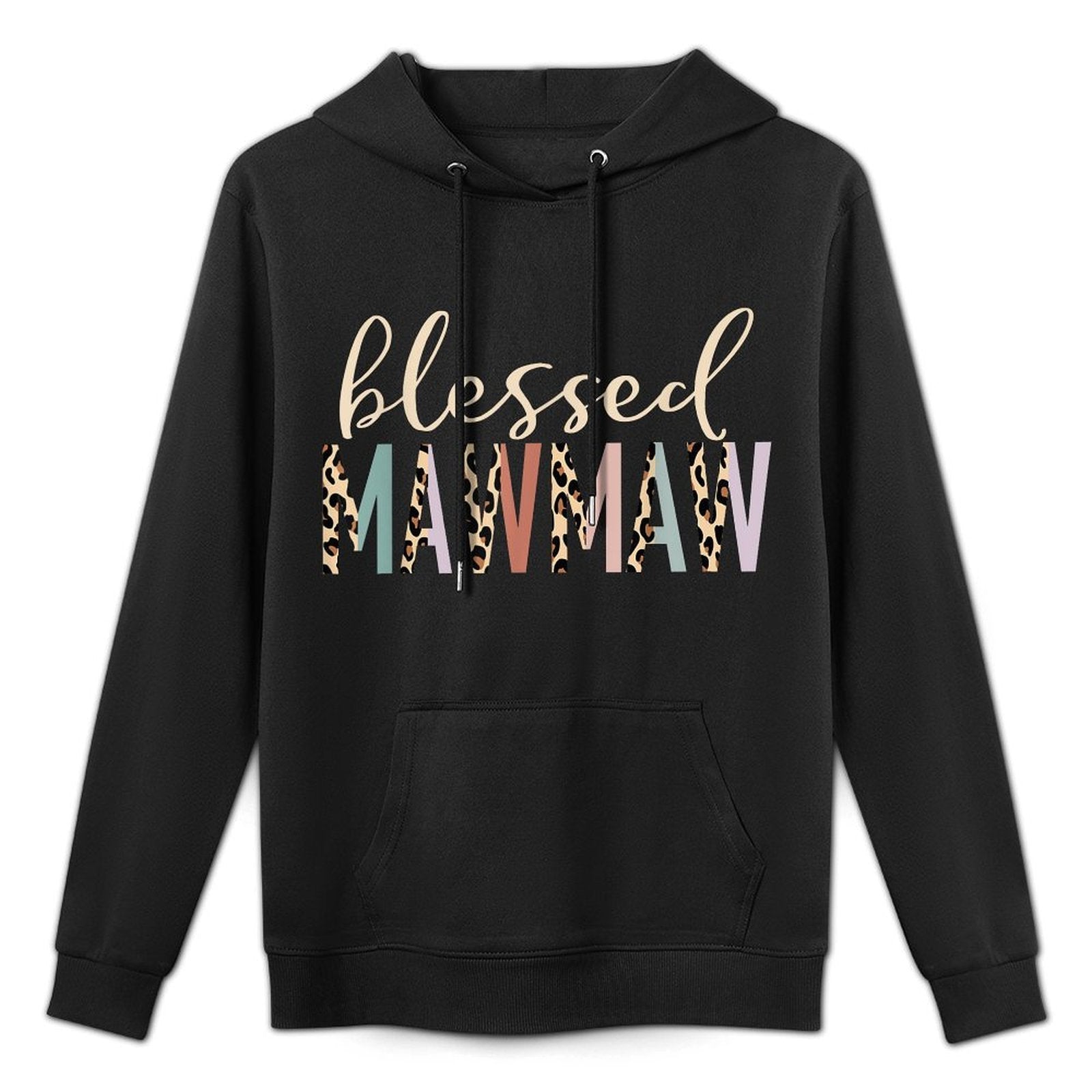 Blessed Mawmaw Cute Leopard Print Layering Staple Hoodie