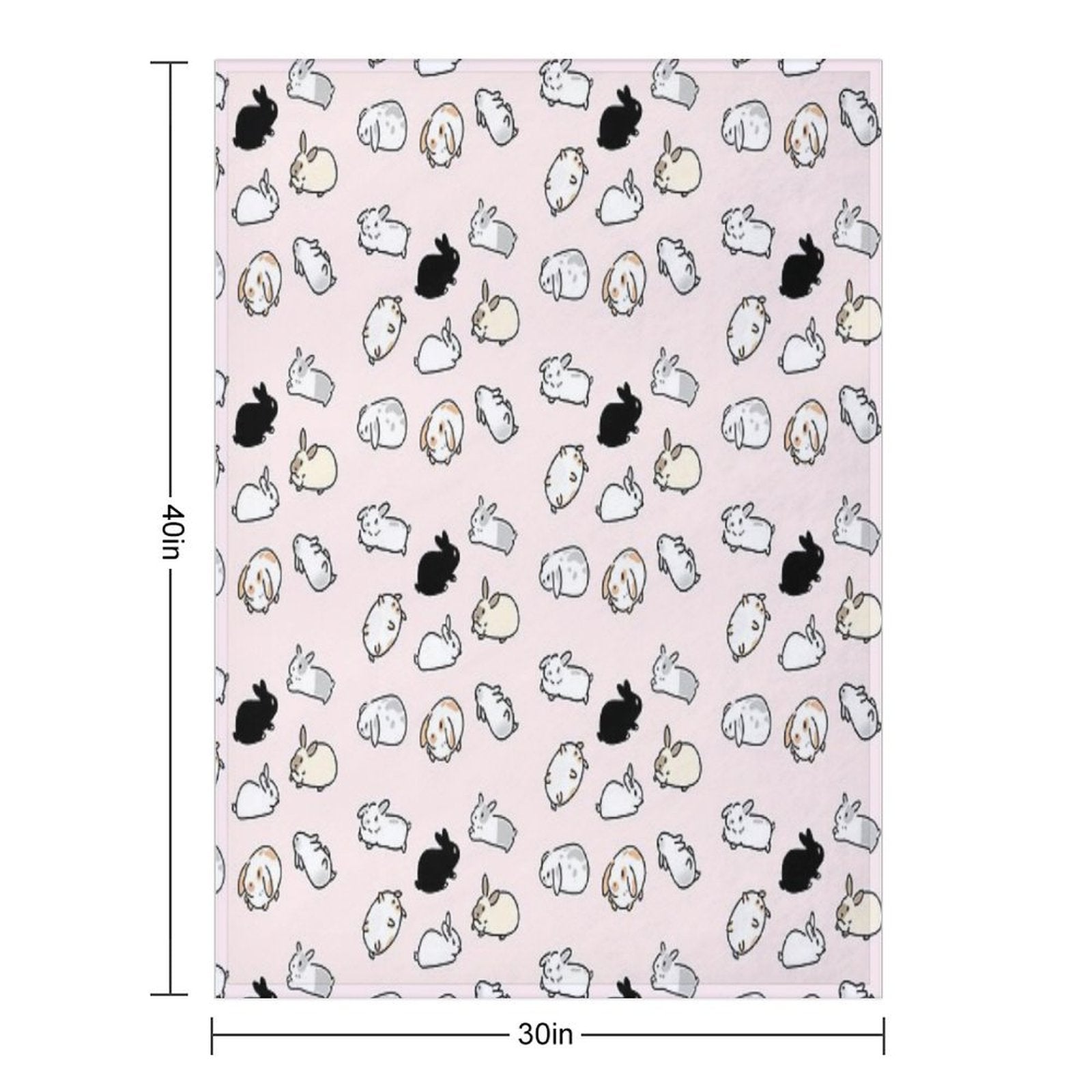 Bunny Rabbits Easy Care Throw Blanket