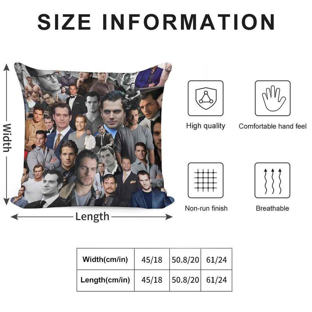 Henry Cavill Soft Anti-Pilling Throw Pillow