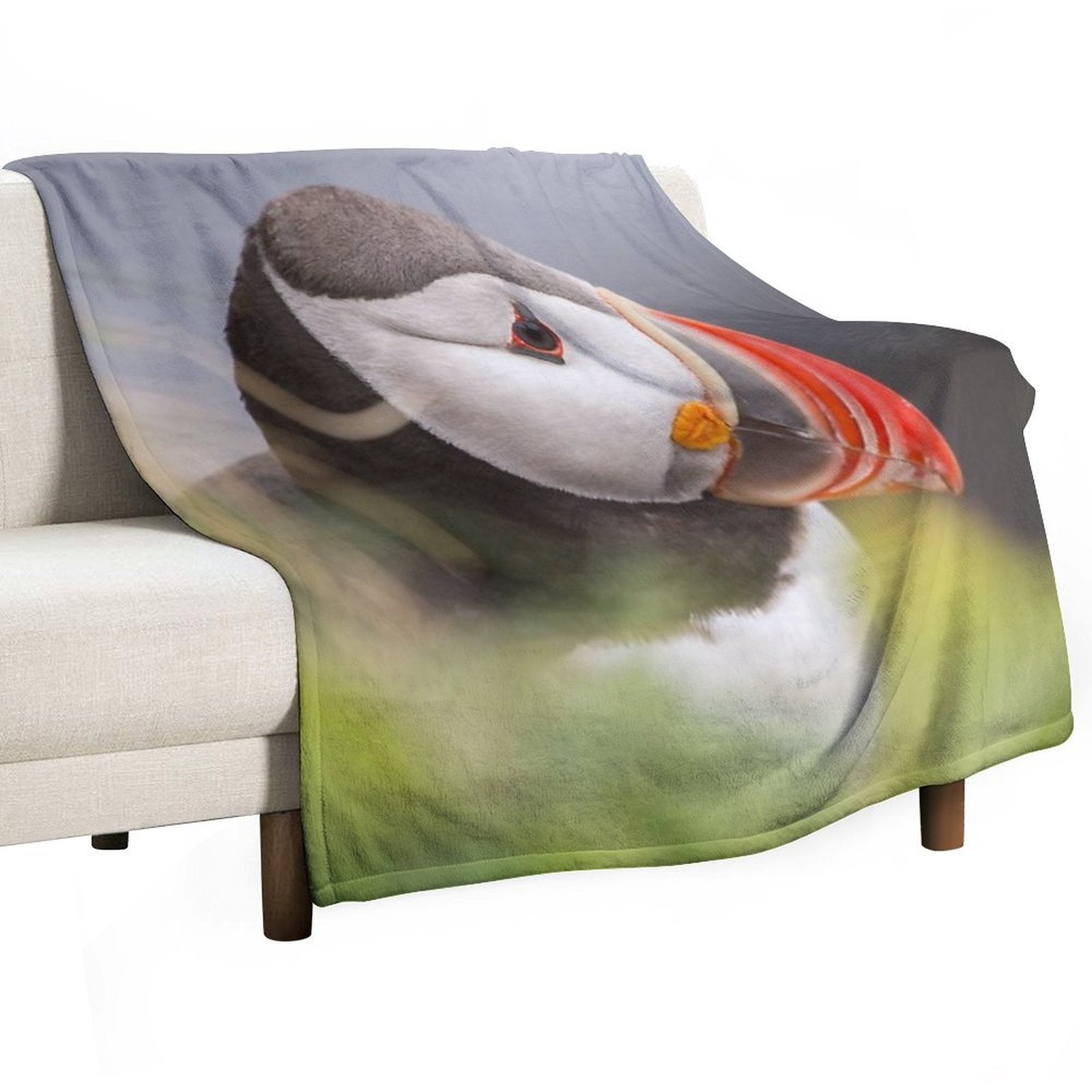 Puffin All-season Throw Blanket