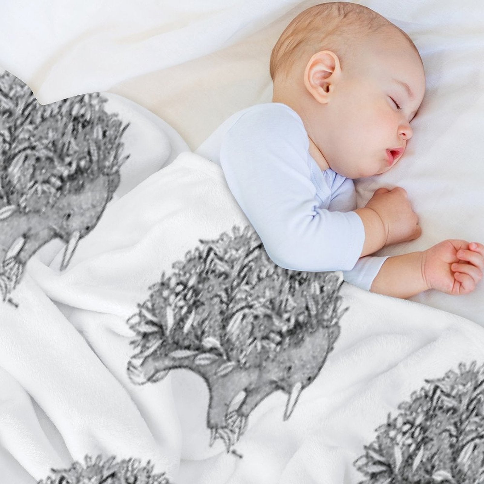 Botanical Echidna Velvety-soft Throw Blanket