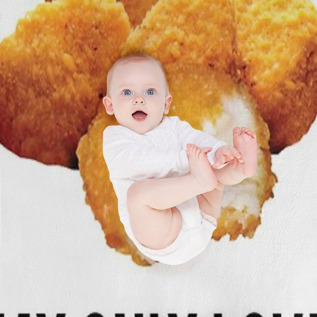 Chicken Nuggets  My Only Love Plush Throw Blanket