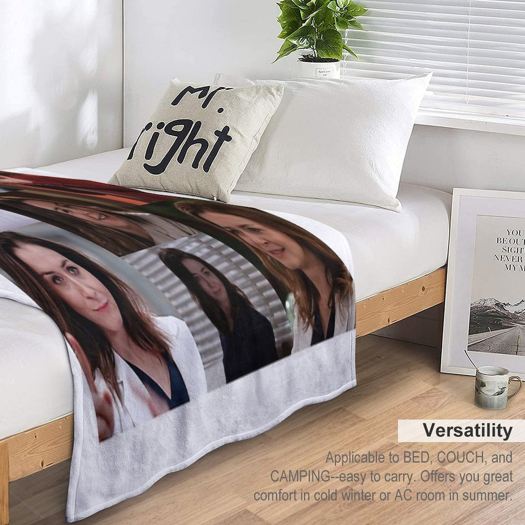 Amelia Shepherd Large Collage Designed for Blankets All-season Throw Blanket