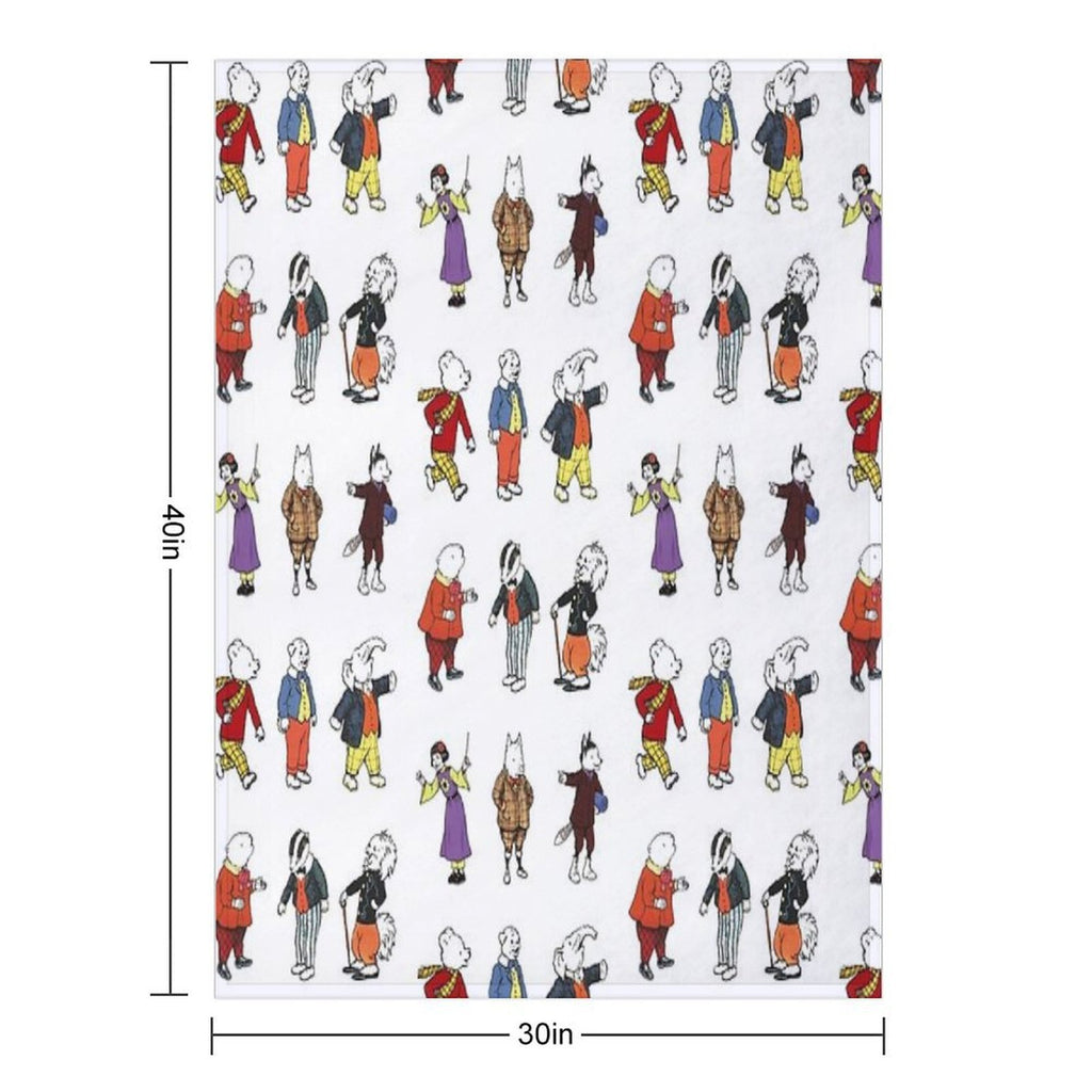 Rupert Bear And Friends Anti-pilling Throw Blanket