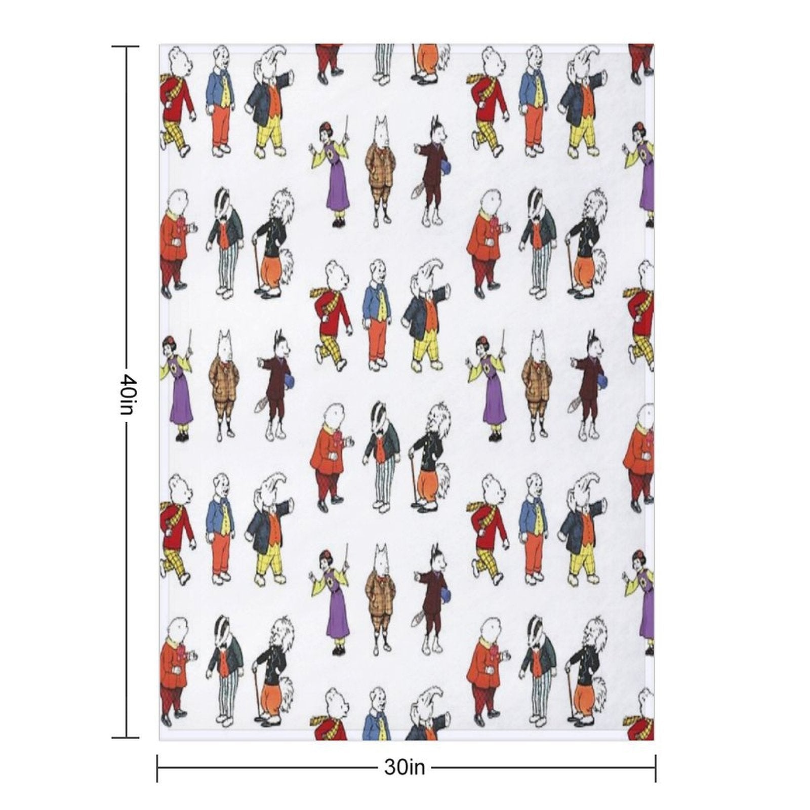 Rupert Bear And Friends Anti-pilling Throw Blanket