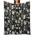 Lunar Pattern Eclipse Sustainable Throw Blanket