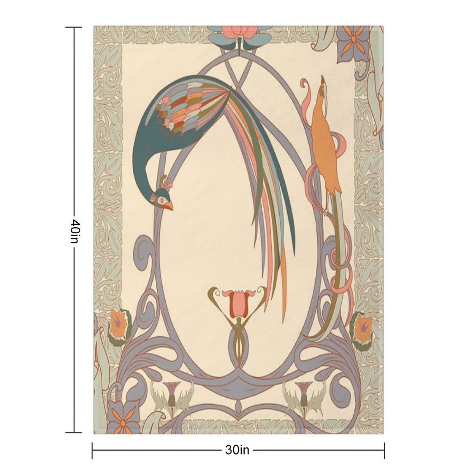 Art Nouveau Quick-dry Throw Blanket
