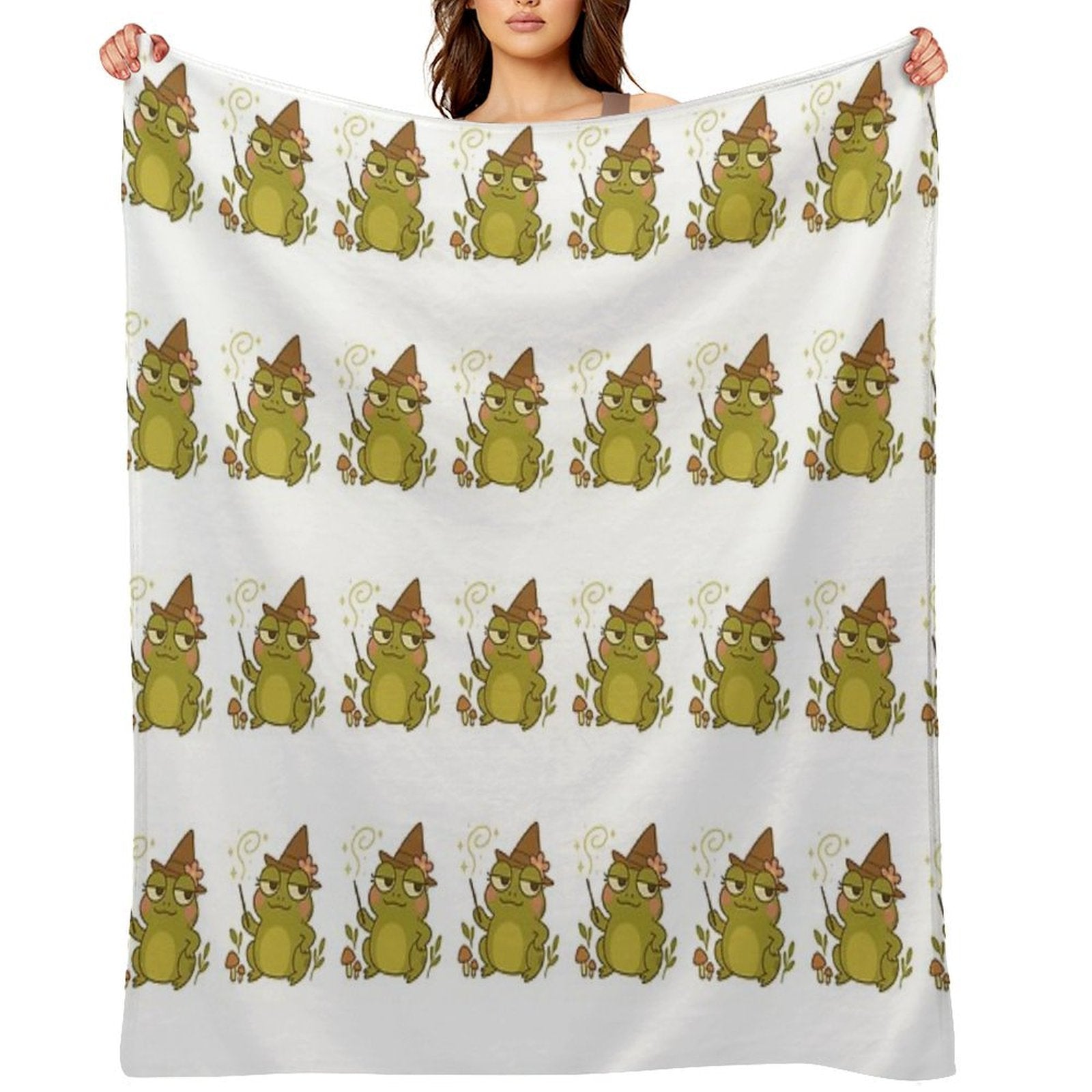 Twigs Frog Compact Throw Blanket
