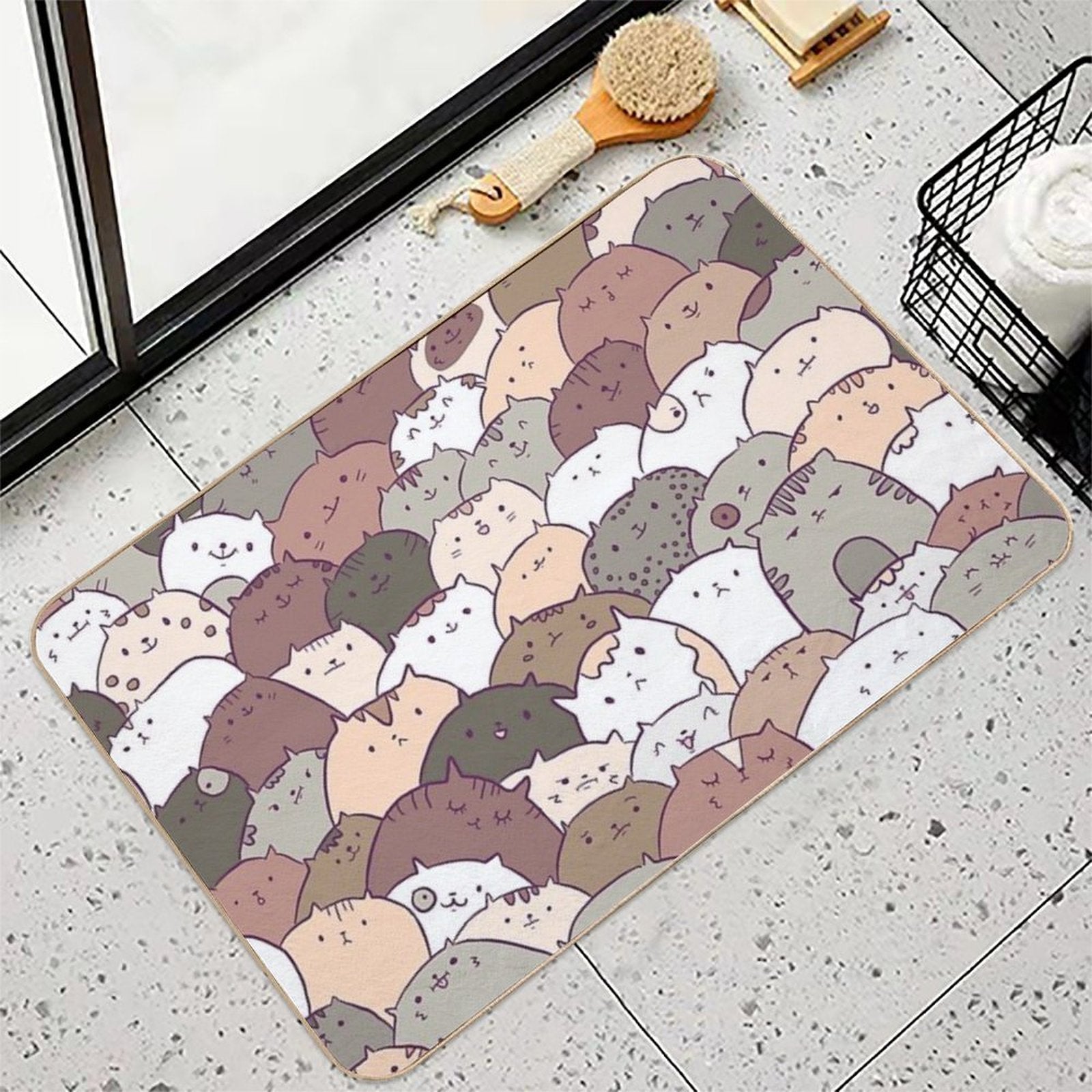 Lots of Cats  Repositionable Bath Mat