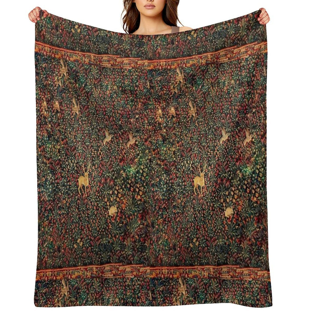 Medieval Tapestry Wrinkle-free Throw Blanket