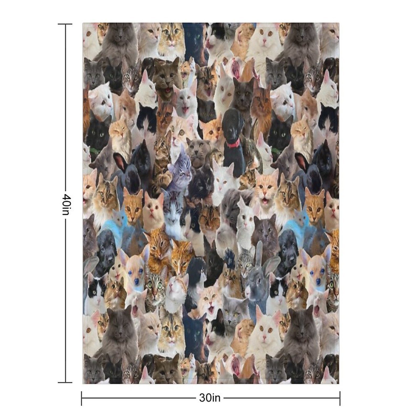Maximalistic Animal Lover Pattern Premium Throw Blanket