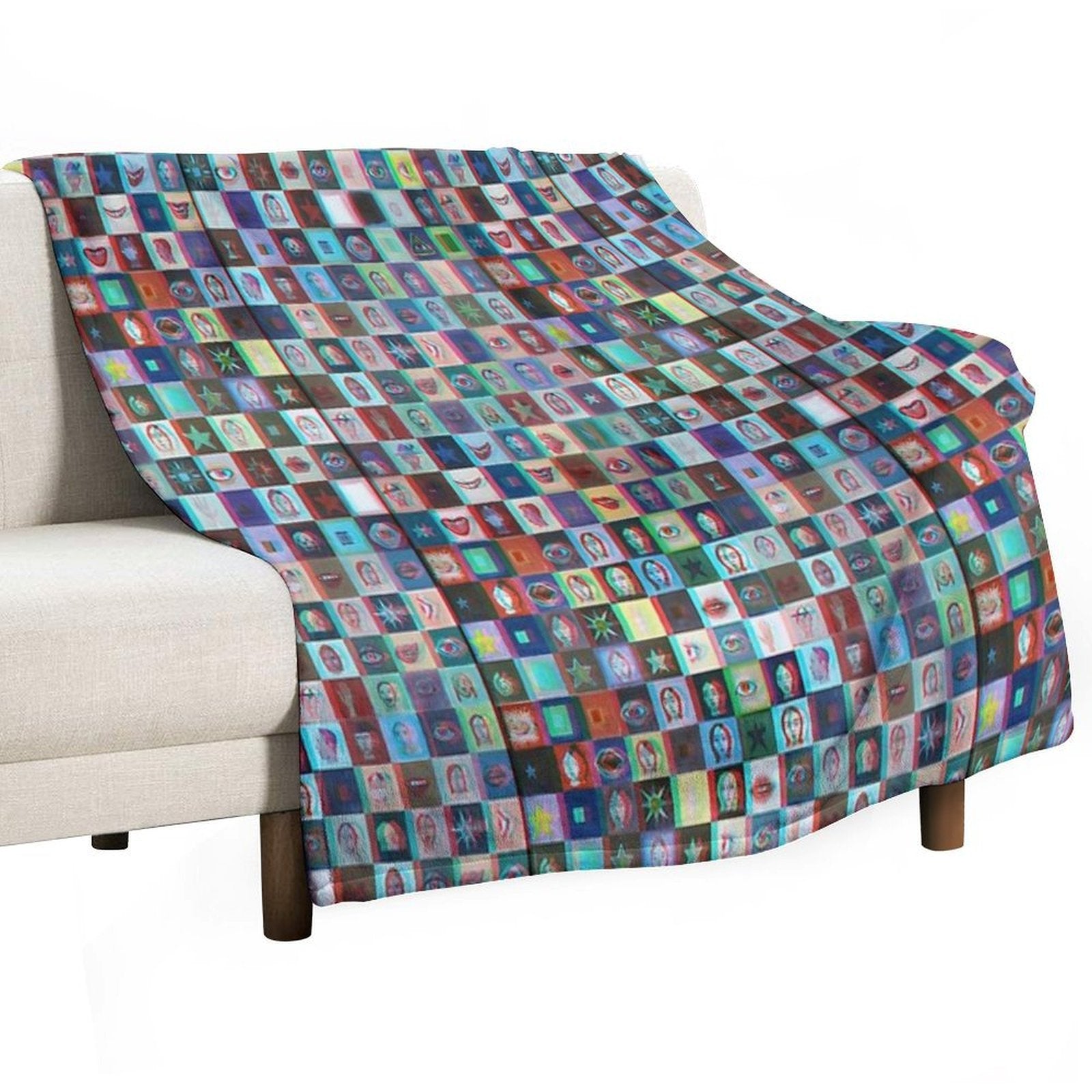 Chessboard Tapiz 3d 2 Shrink-resistant Throw Blanket